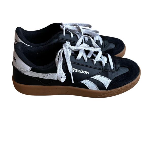 Reebok Smash Edge sneakers black & white leather suede gum sole mens US size 9M main image 7